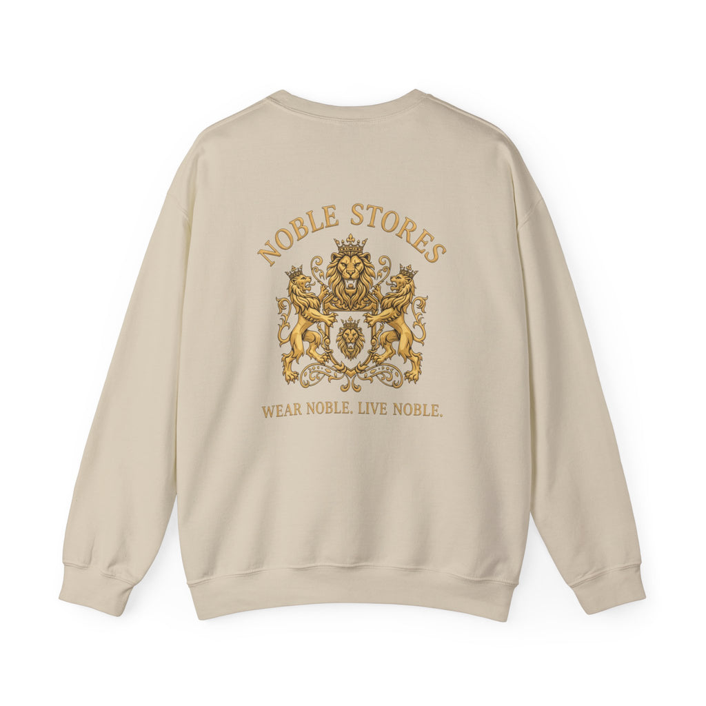NOBLE Crest Sweatshirt | Heraldic Gold Emblem Back Print