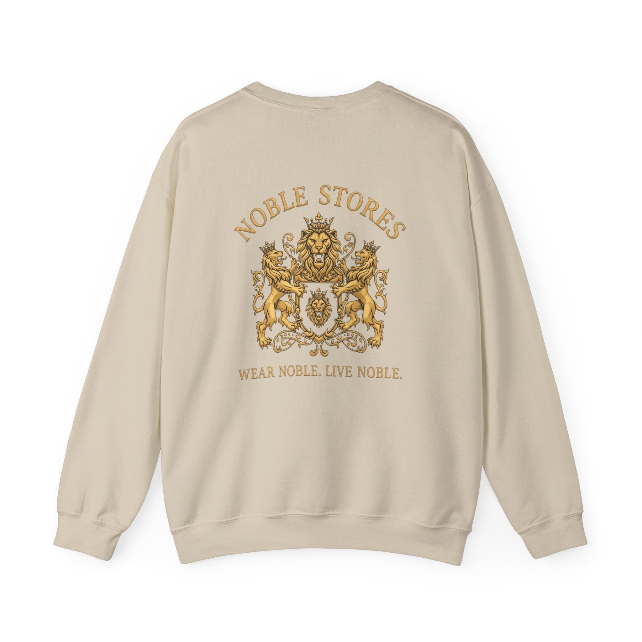 NOBLE Crest Sweatshirt | Heraldic Gold Emblem Back Print