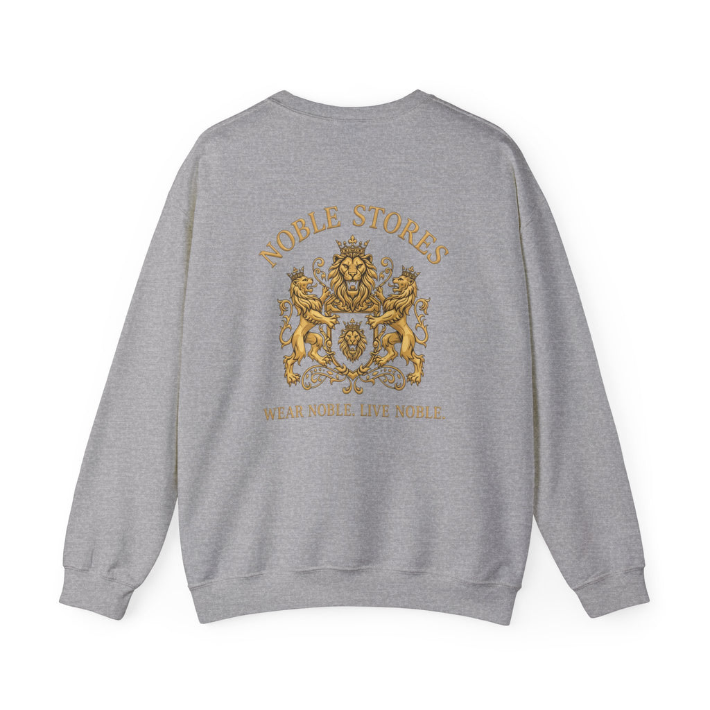 NOBLE Crest Sweatshirt | Heraldic Gold Emblem Back Print