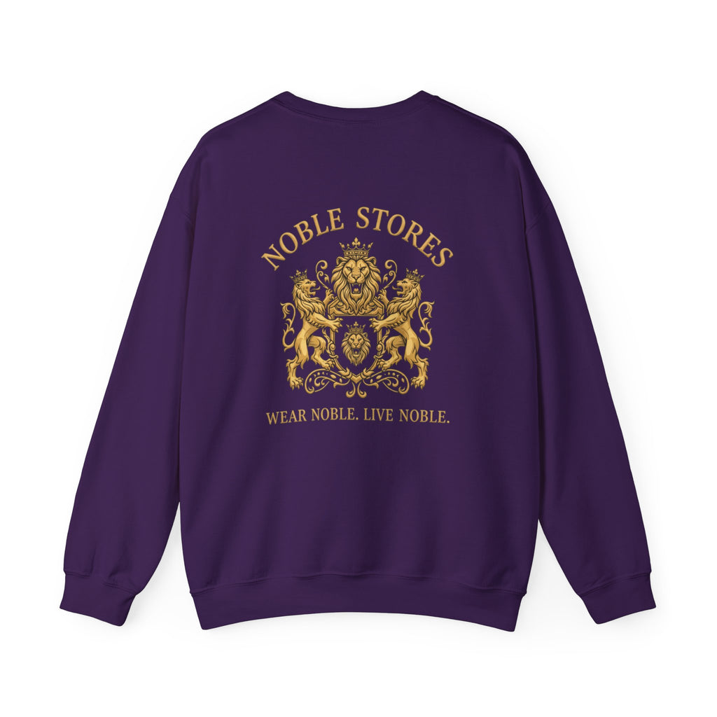 NOBLE Crest Sweatshirt | Heraldic Gold Emblem Back Print