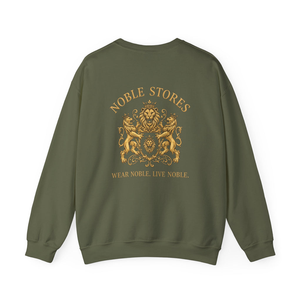NOBLE Crest Sweatshirt | Heraldic Gold Emblem Back Print