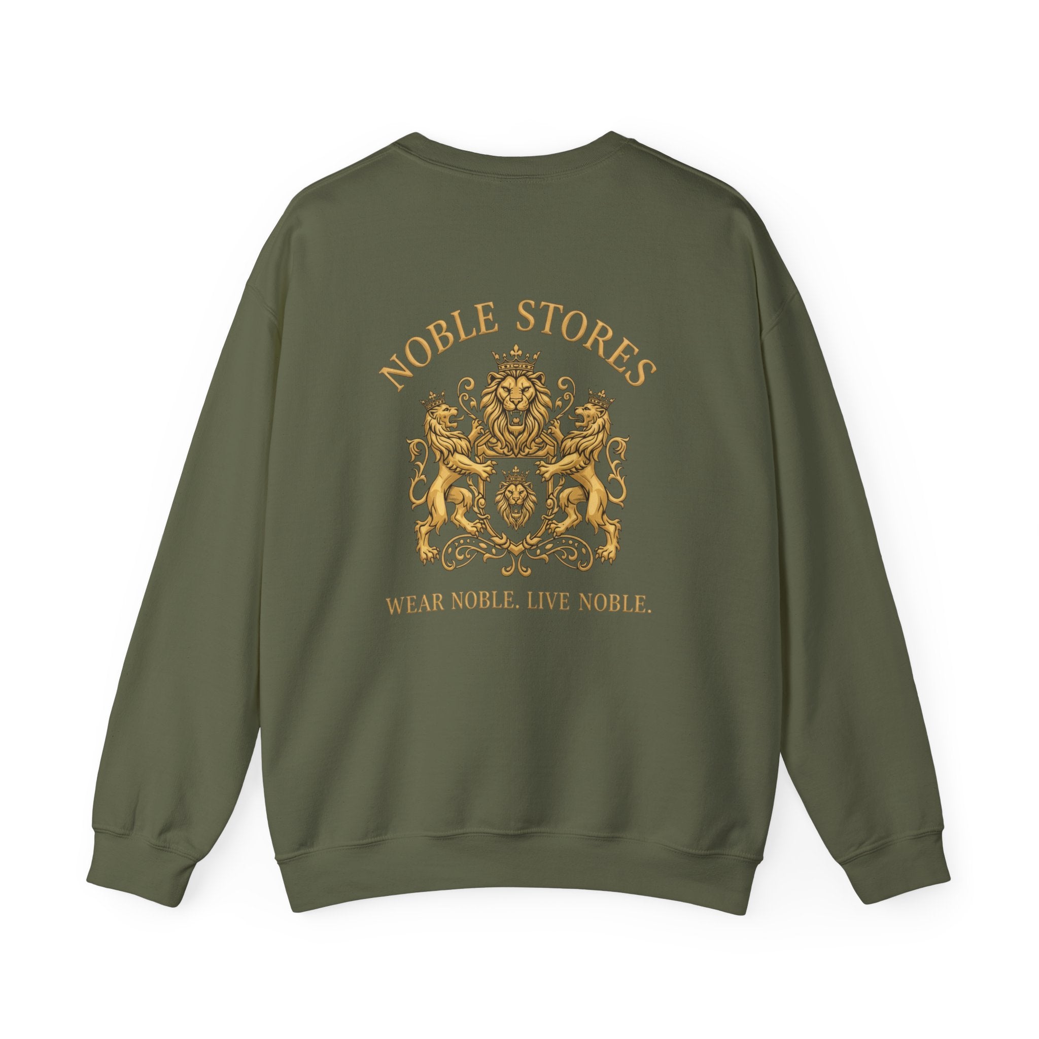 NOBLE Crest Sweatshirt | Heraldic Gold Emblem Back Print