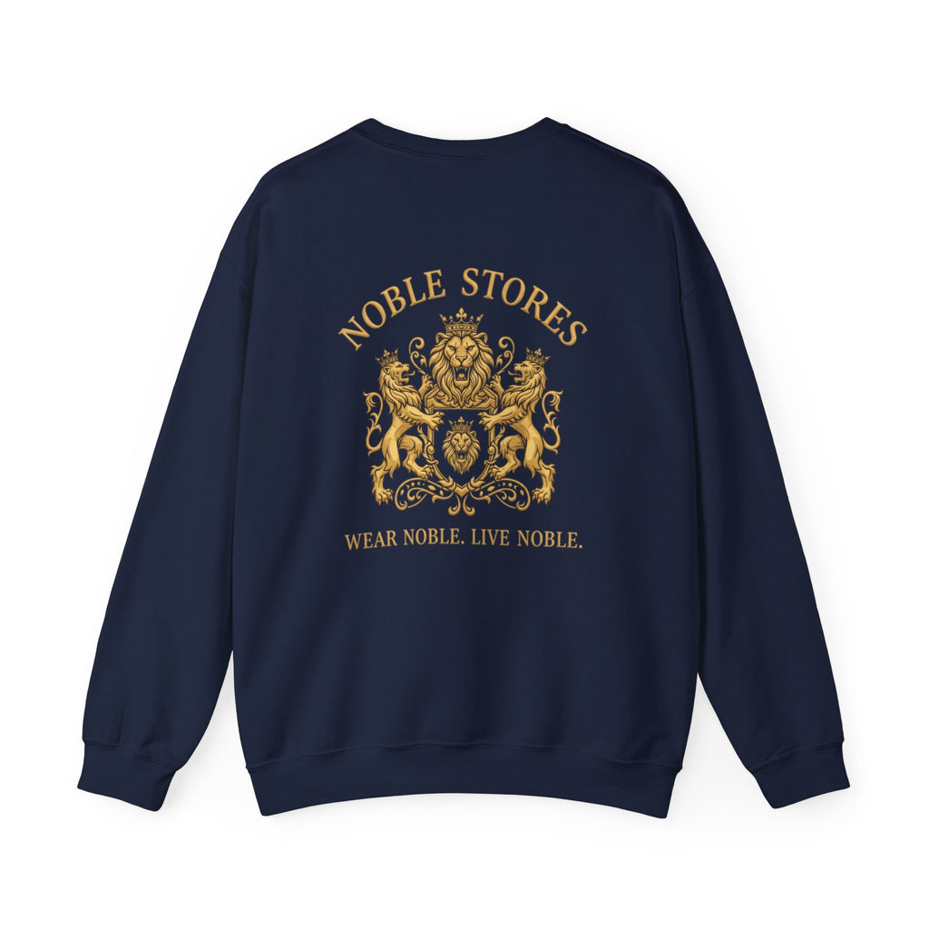 NOBLE Crest Sweatshirt | Heraldic Gold Emblem Back Print