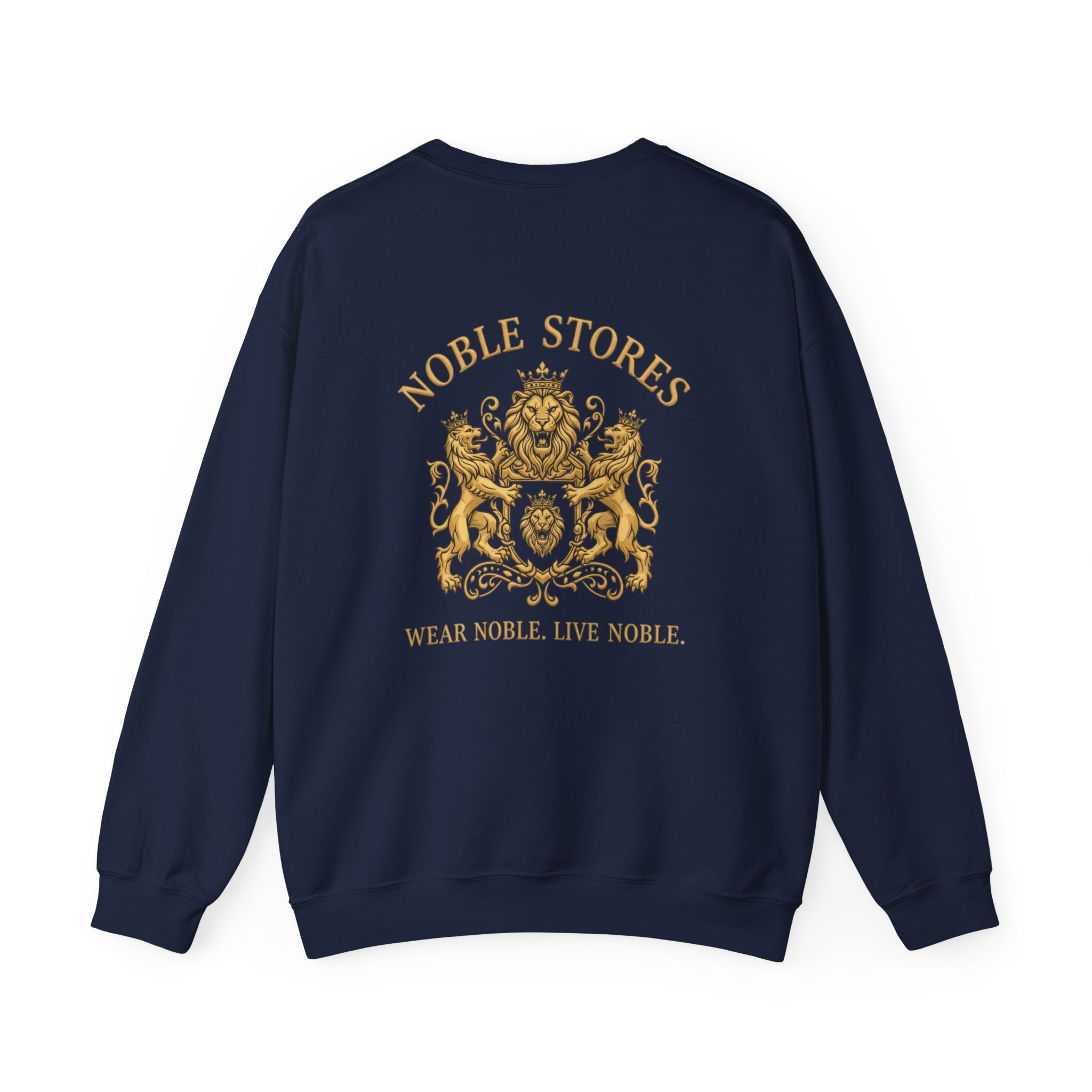 NOBLE Crest Sweatshirt | Heraldic Gold Emblem Back Print