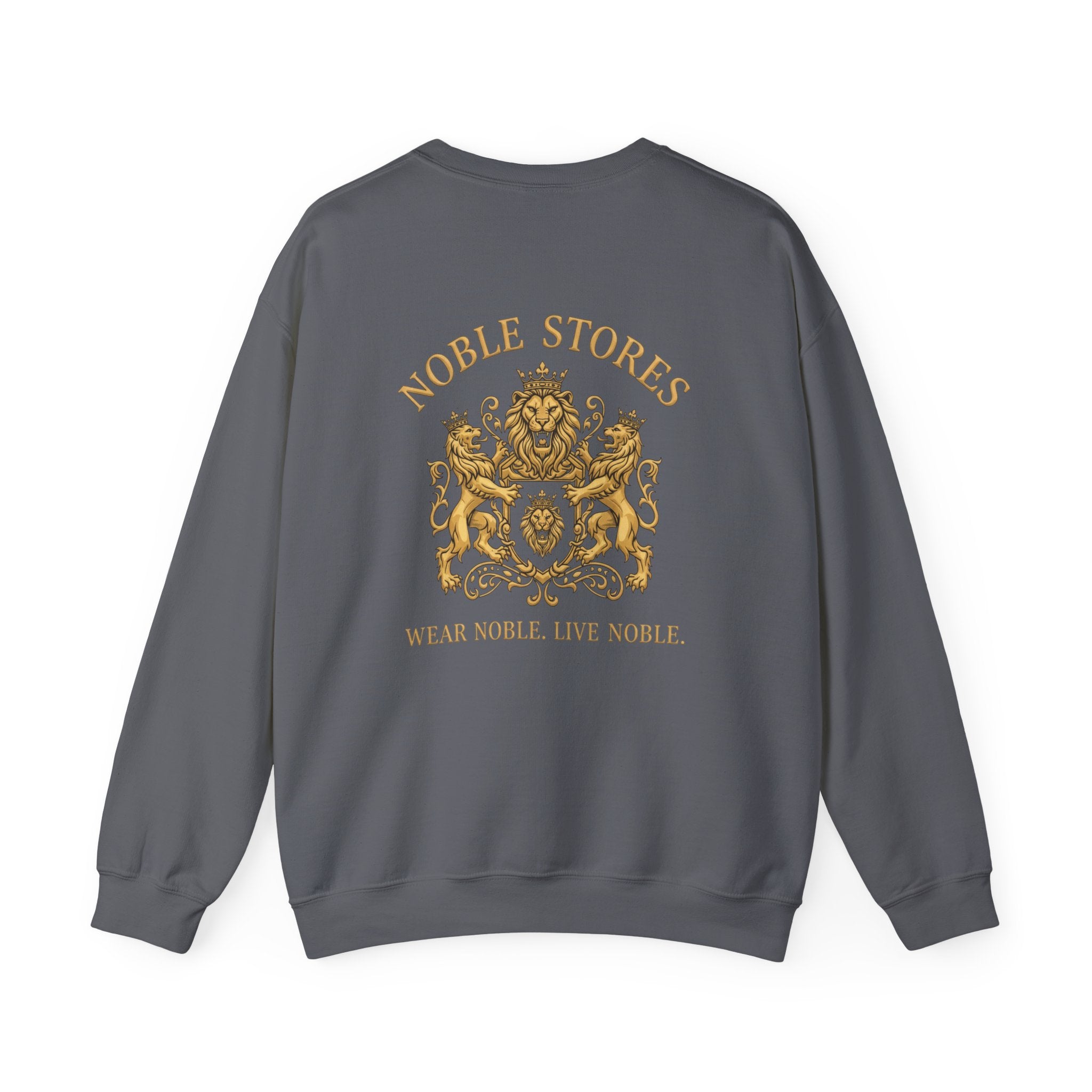 NOBLE Crest Sweatshirt | Heraldic Gold Emblem Back Print