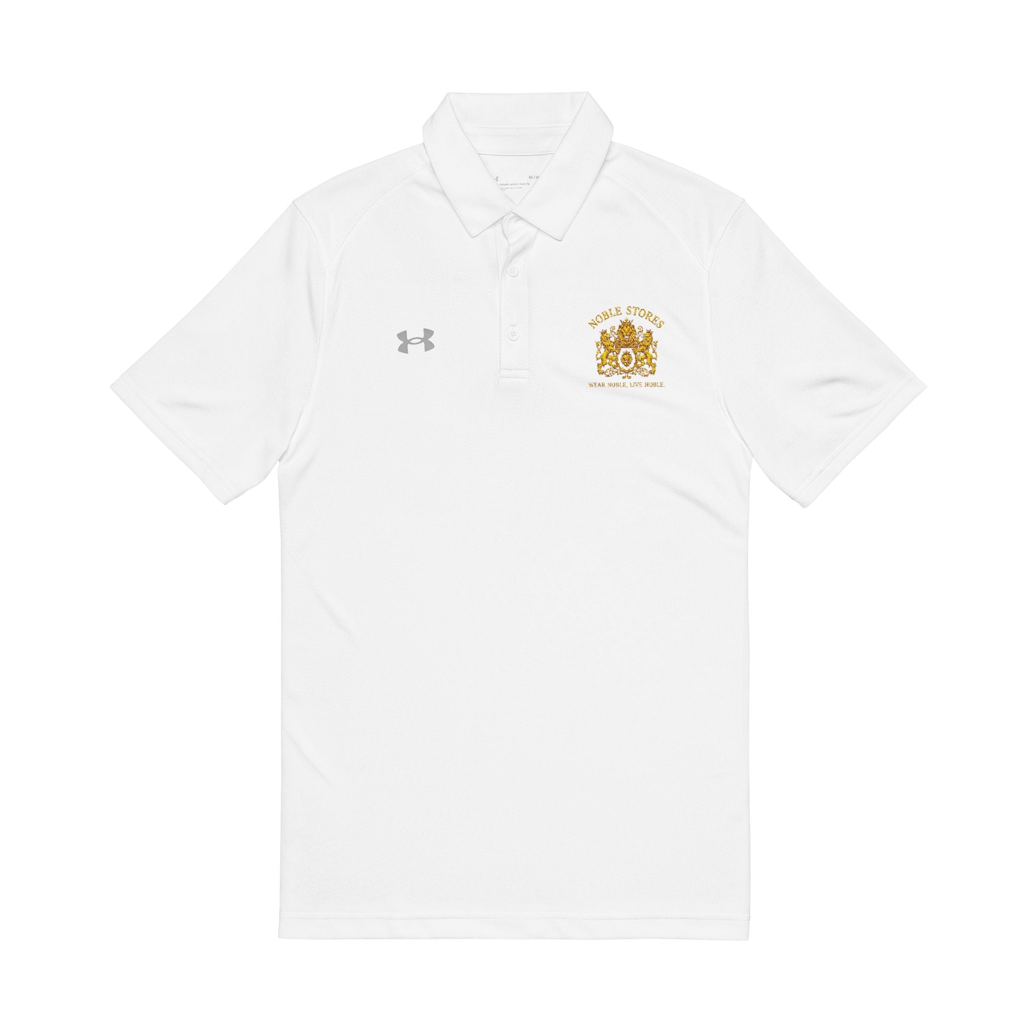 NOBLE Embroidered Floral Crest Polo — Men's Performance Golf Polo
