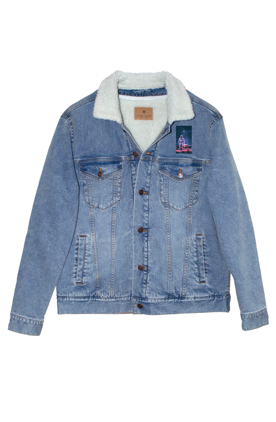Noble Unisex Sherpa Lined Denim Jacket