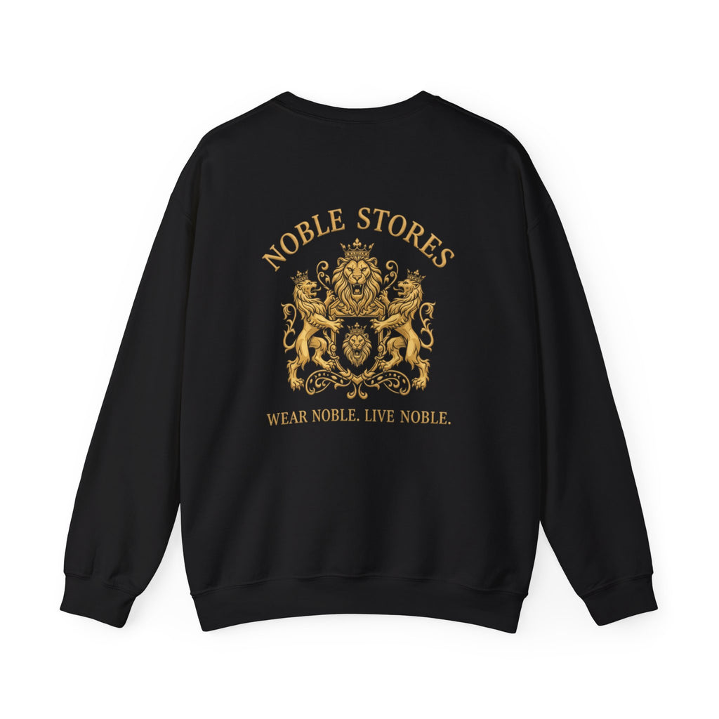 NOBLE Crest Sweatshirt | Heraldic Gold Emblem Back Print