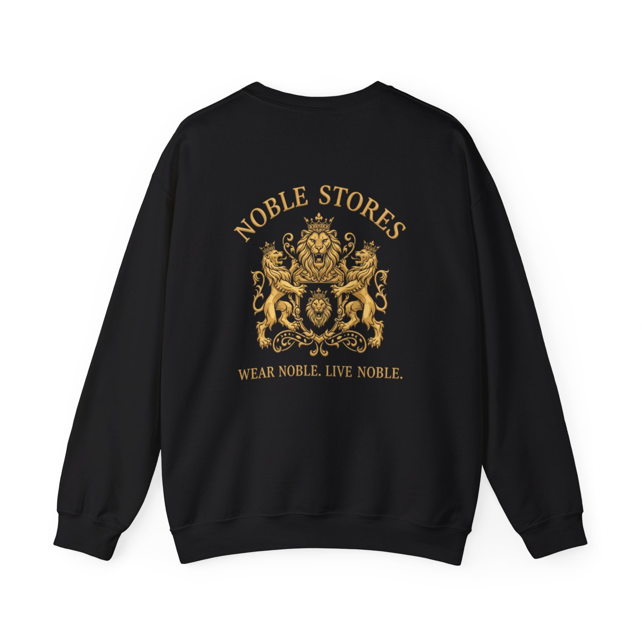 NOBLE Crest Sweatshirt | Heraldic Gold Emblem Back Print