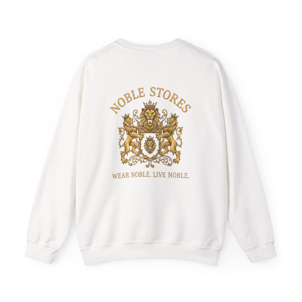 NOBLE Crest Sweatshirt | Heraldic Gold Emblem Back Print