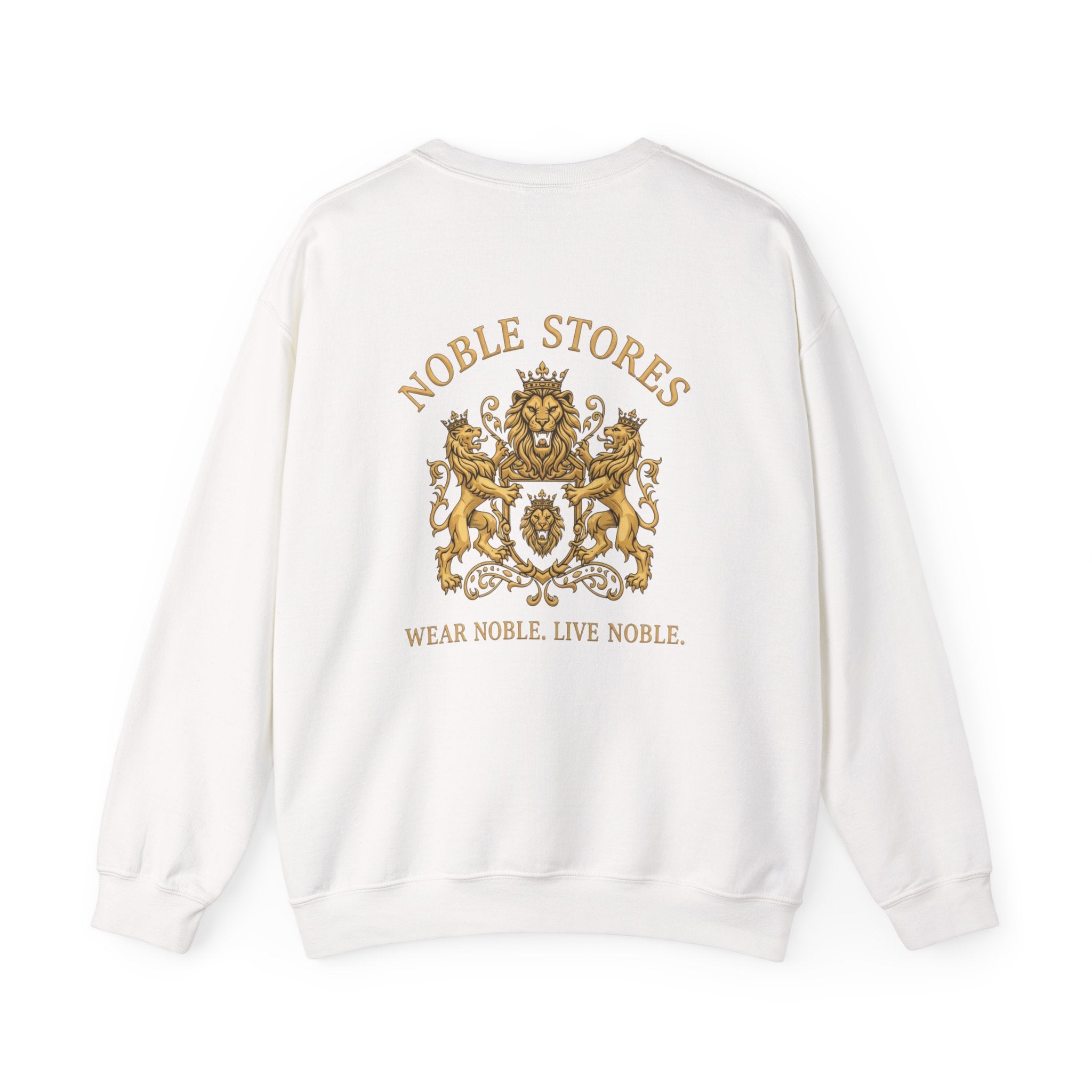 NOBLE Crest Sweatshirt | Heraldic Gold Emblem Back Print