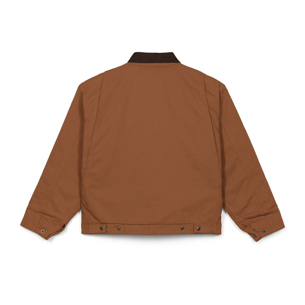 NOBLE Work Jacket with Green Floral Patch — Heavy Duck Cloth Coat