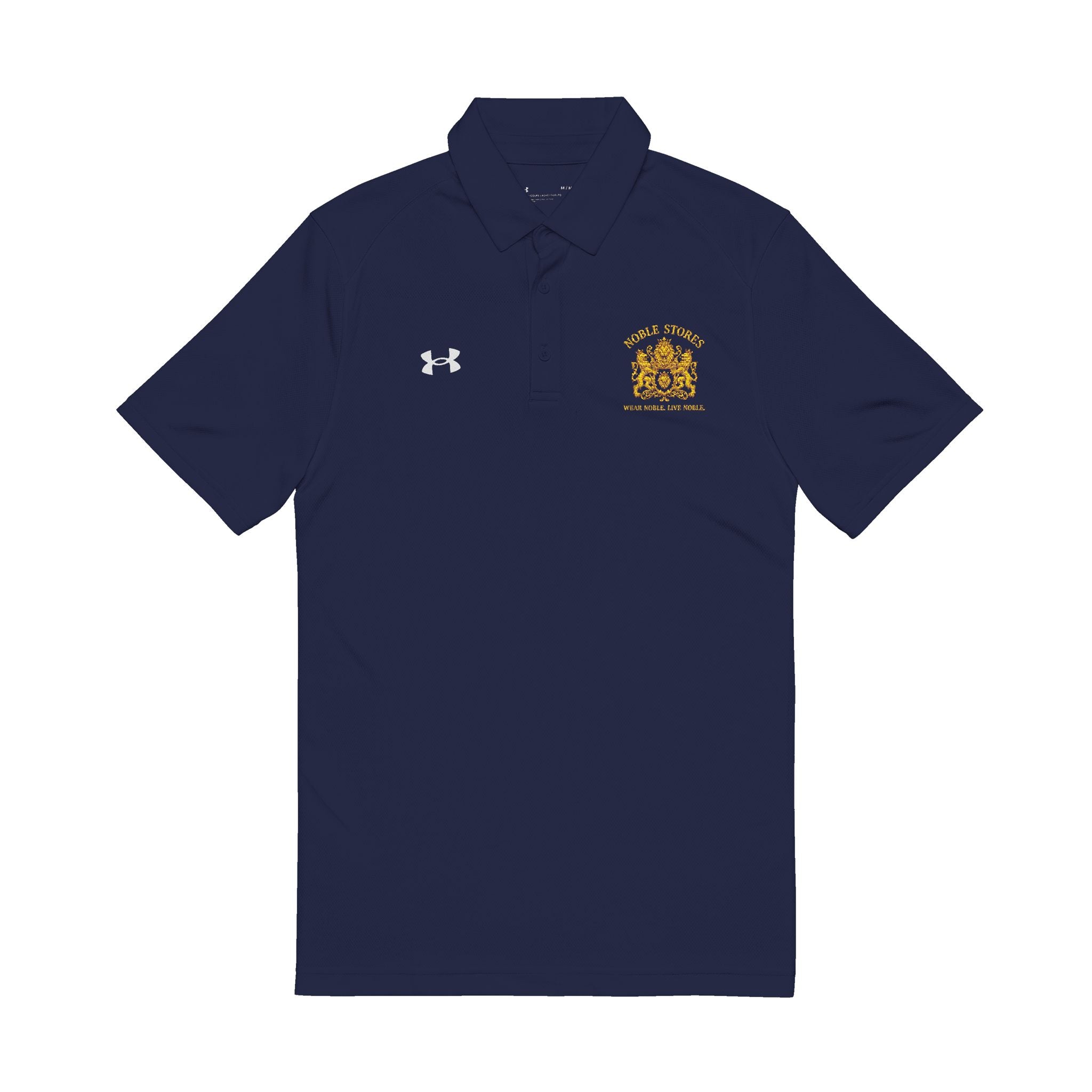 NOBLE Embroidered Floral Crest Polo — Men's Performance Golf Polo