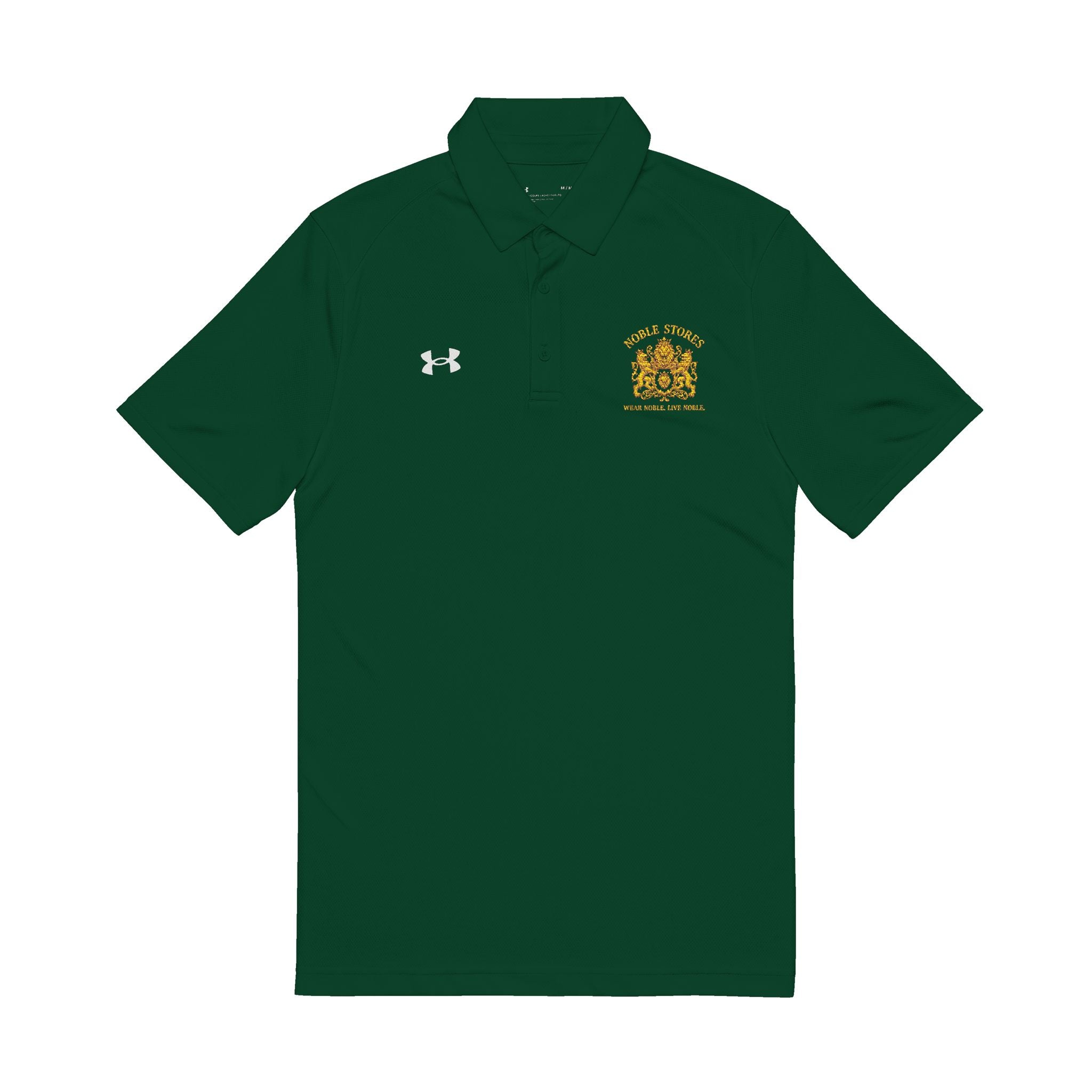 NOBLE Embroidered Floral Crest Polo — Men's Performance Golf Polo