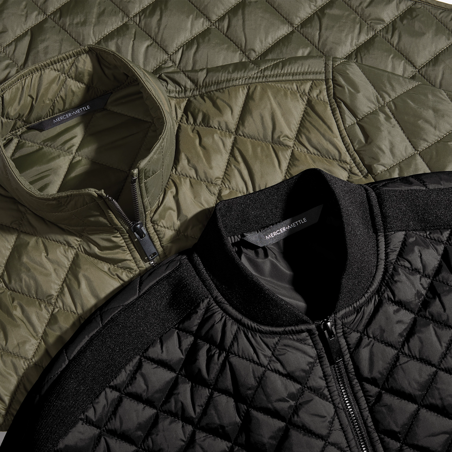 NOBLE Quilted Full-Zip Jacket — Unisex Streetwear Outerwear