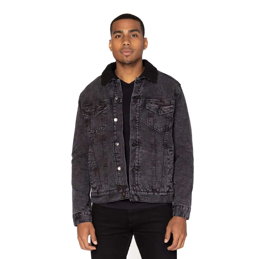 NOBLE Sherpa Lined Denim Jacket — Unisex Streetwear Outerwear