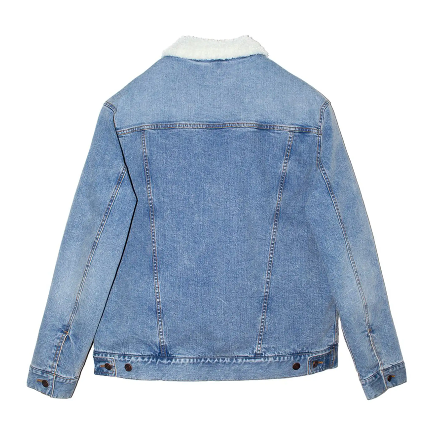 NOBLE Sherpa Lined Denim Jacket — Unisex Streetwear Outerwear
