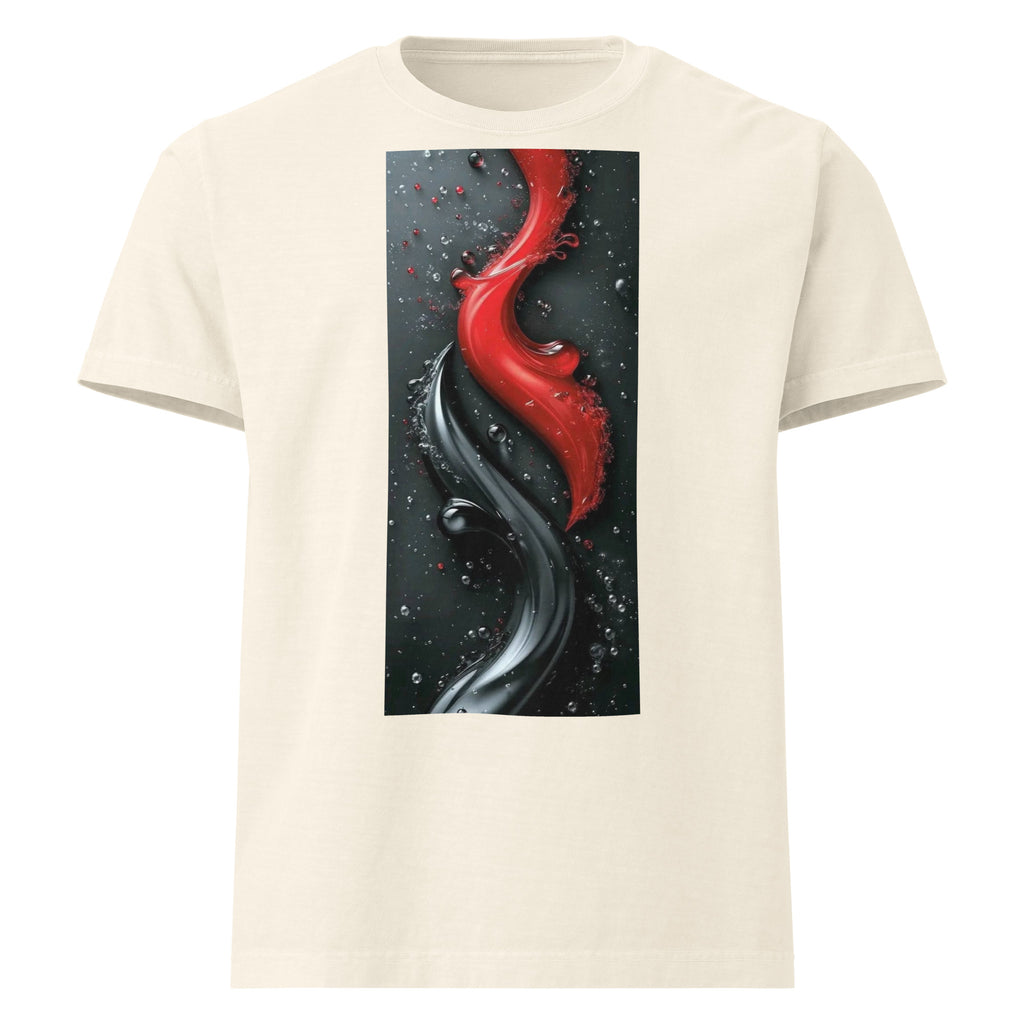 NOBLE Oversized Graphic Tee - Vintage White garment-dyed unisex premium streetwear t-shirt - front view